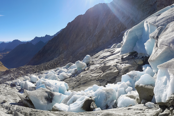 Collapsing Alpine glaciers