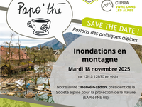 Papo'thé sur les inondations en montagne - Webinaire