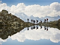 À pied à travers les Alpes