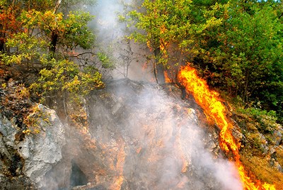 Sécheresse et feux de forêts dans les Alpes piémontaises