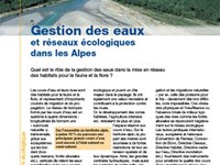 Gestion des eaux et réseaux écologiques dans les Alpes