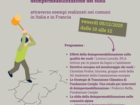 Sfide e prospettive della deimpermeabilizzazione dei suoli attraverso esempi realizzati nei comuni in Italia e in Francia – Webinar