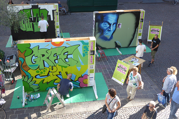 Sprayen für den Umweltschutz