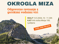 Okrogla miza: Odgovorno ravnanje z gorskimi vodnimi viri
